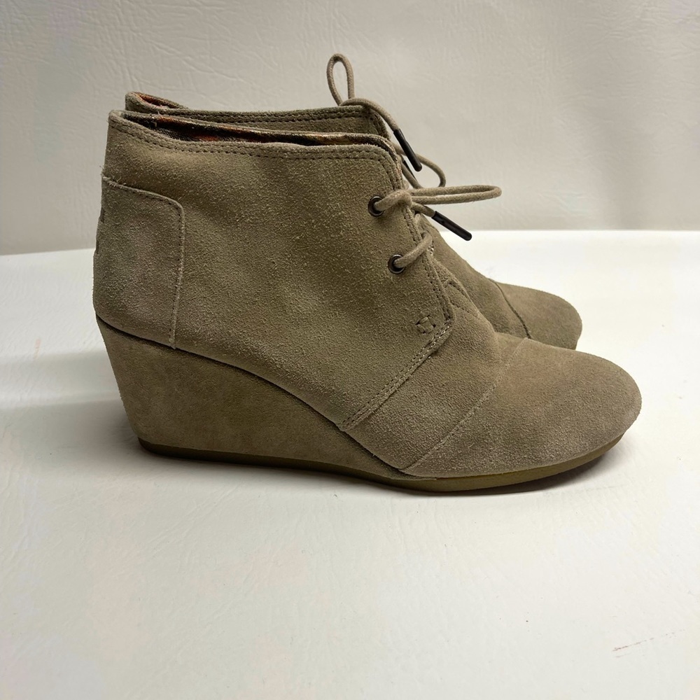 TOMS WEDGES ANKLE BOOTS SIZE 9.5